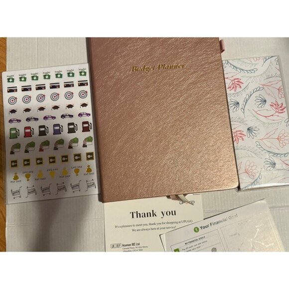 Budget Planner, UpUGo Monthly Accounts Book and B5 (6.97×10.04Inch), Rosegold - Picture 3 of 9